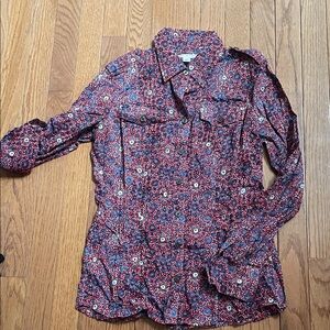 Banana Republic Red and Blue Button Down Shirt